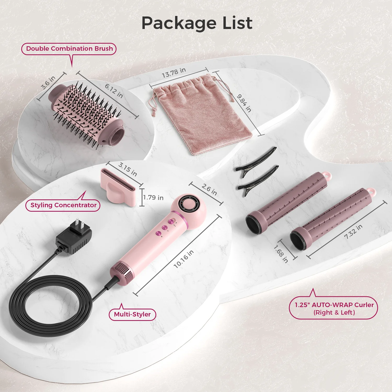 5-in-1 Hot-Air Brush & Ionic Hair Dryer for Fast Drying, Curling & Volumizing | Lightweight Travel - Image 4