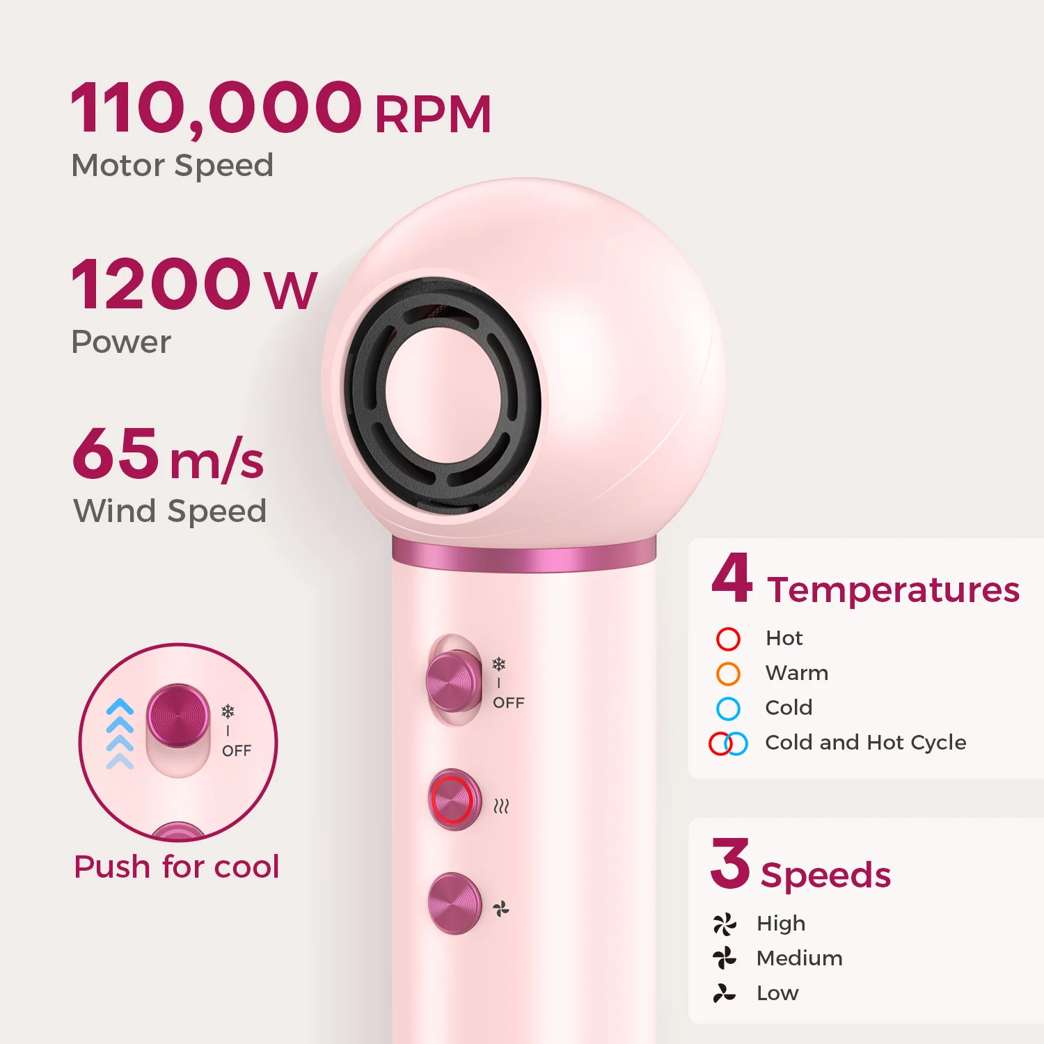 5-in-1 Hot-Air Brush & Ionic Hair Dryer for Fast Drying, Curling & Volumizing | Lightweight Travel - Image 8