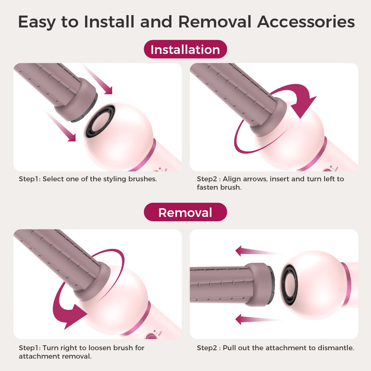 5-in-1 Hot-Air Brush & Ionic Hair Dryer for Fast Drying, Curling & Volumizing | Lightweight Travel - Image 9