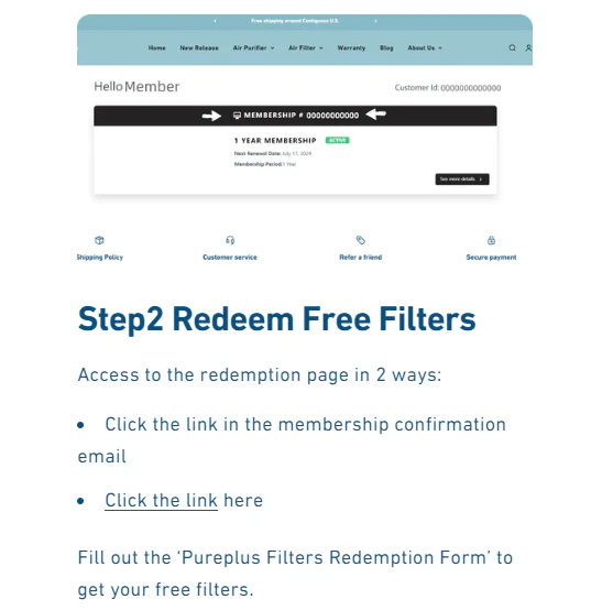 AROEVE PurePlus Membership (Redeem 4 free filters) - Image 3